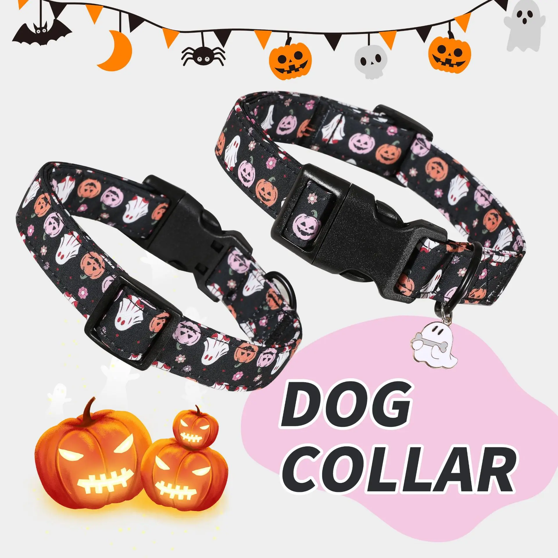Halloween-Hundehalsbänder: Anti-Biss-Halsabdeckungen und spezielle Halsketten für unterwegs – für große, mittlere und kleine Hunde sowie Katzen – Detail 18