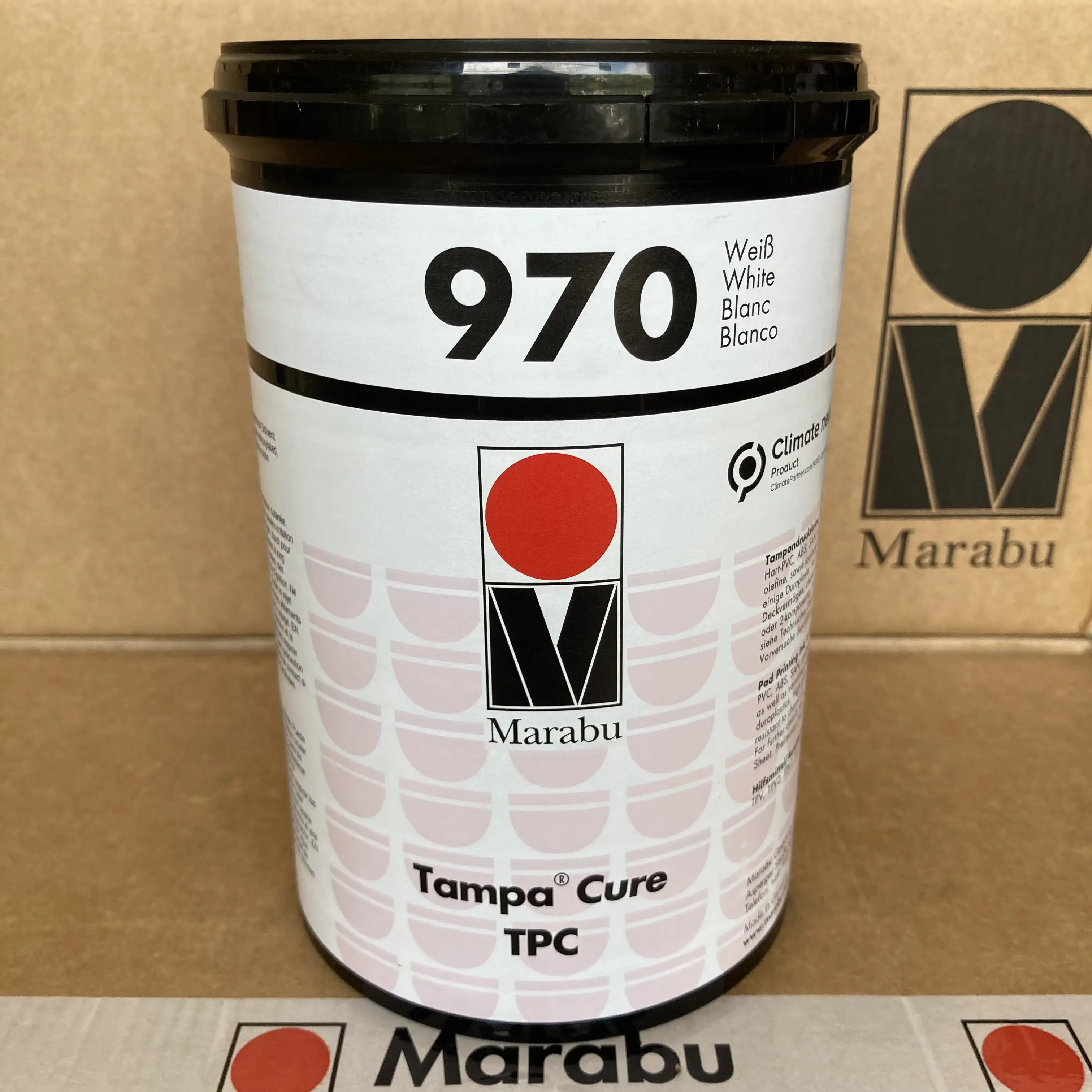 Marabu TPC970 White UV LED Pad Printing Ink for High-End Plastic Applications