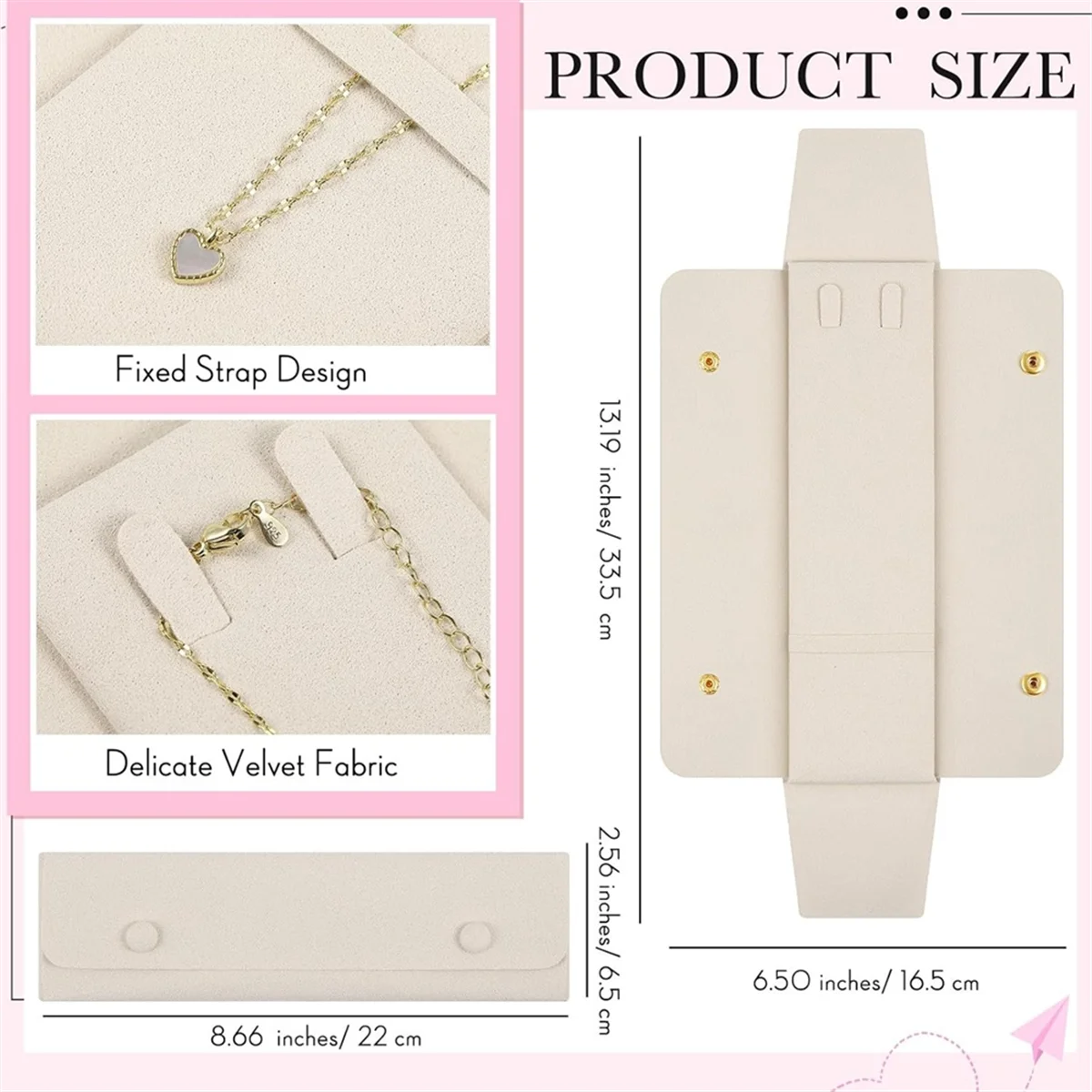 Abqr 6 pçs colar caso de viagem sem-colar bolsa organizador de jóias de viagem presentes da dama de honra saco de armazenamento de colar, b