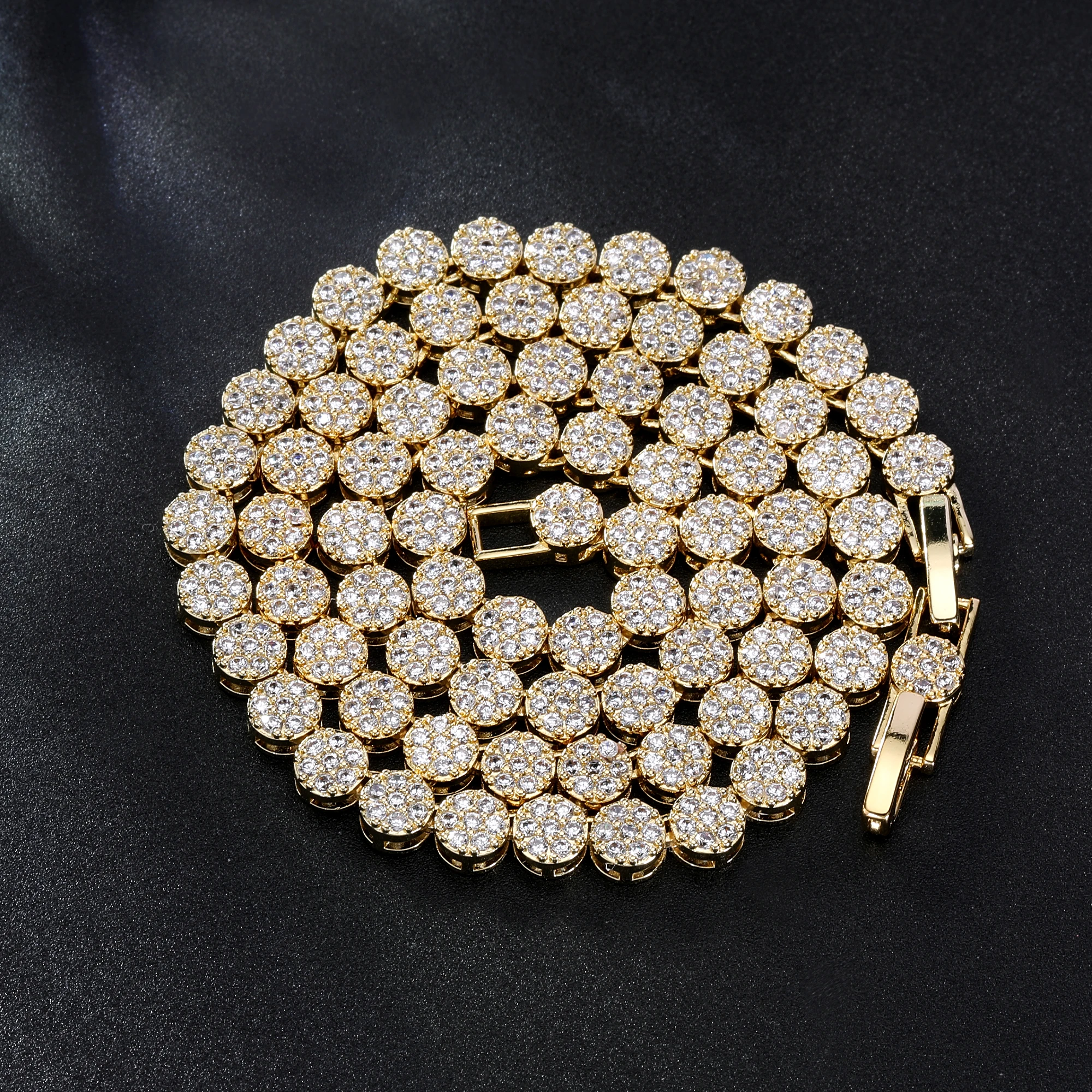 

New Design White Gold Plated Cubic Zircon Stone Tennis Necklace