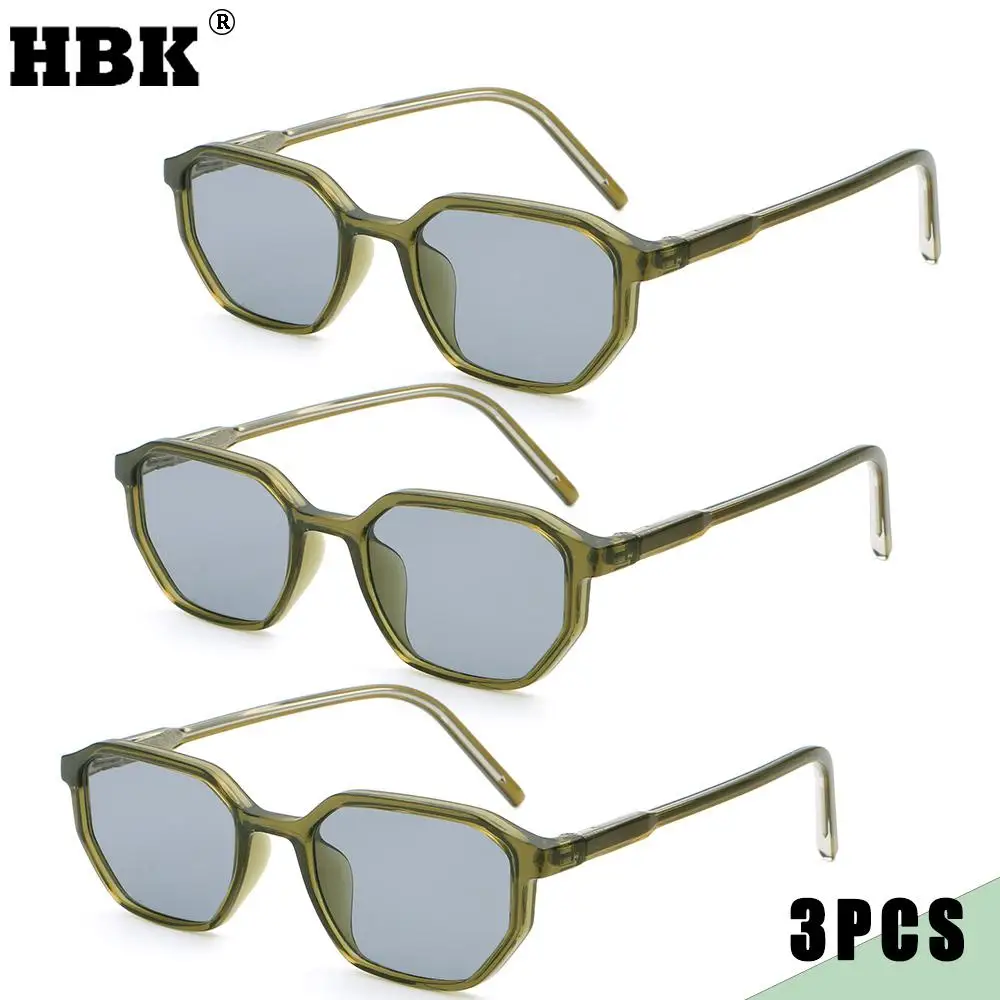 1/2/3 PCS HBK Wholesale Vintage Men Sunglasses Cellulose Propionate Temple Tips Design Glasses Women Outdoor Travel Glasses
