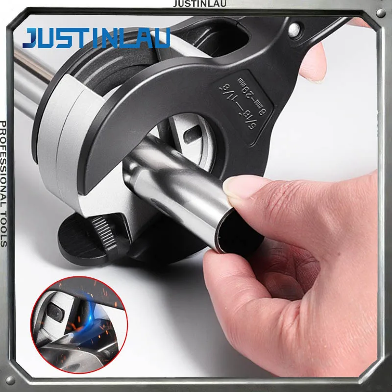 

JUSTINLAU 1 шт. 8-29 мм универсальный станок для резки труб с храповым механизмом из нержавеющей стали, меди, алюминия, трещотка, ручной инструмент для резки труб