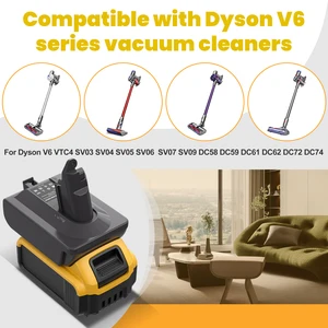 Adaptor Baterai Bonacell untuk Baterai Dewalt DCB200 ke Adaptor Dyson V6/V7/V8 dengan Baterai Alat Lithium Seri Dyson V6/V7 / V8 6 adaptor baterai dyson penjualan terbaik - №
