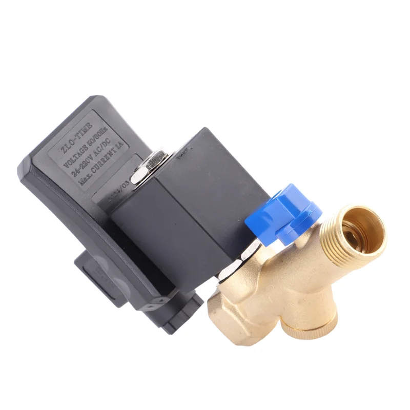 Válvula de drenaje temporizada electrónica automática G1/2 DN15 para gestión de condensado de compresor de aire AC220V-[A22I]