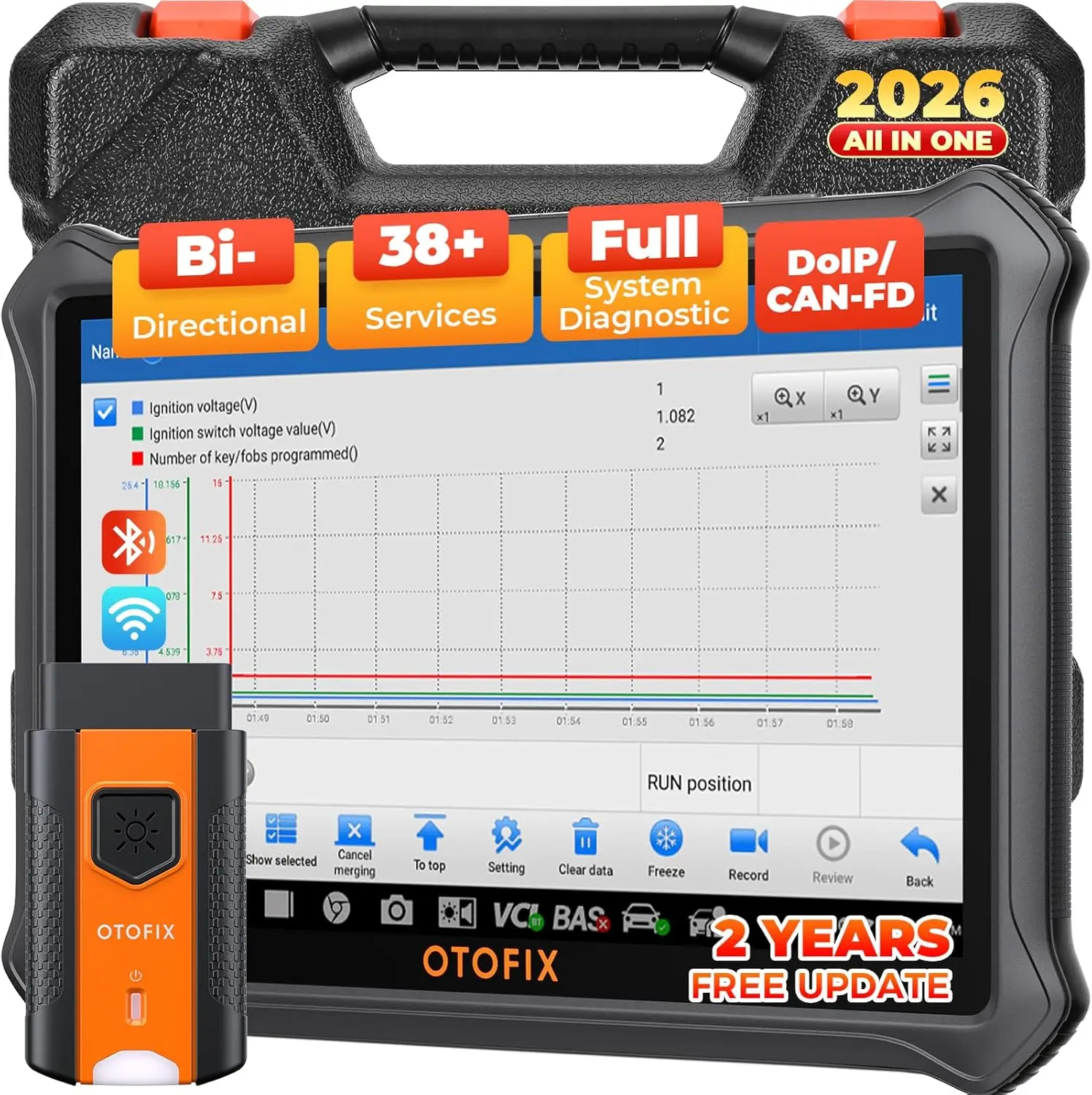 

D1 Lite Bidirectional Automotive Scanner All System Diagnostic Scan Tool for 99 Car with 2 Year Free Updates Auto VIN Active