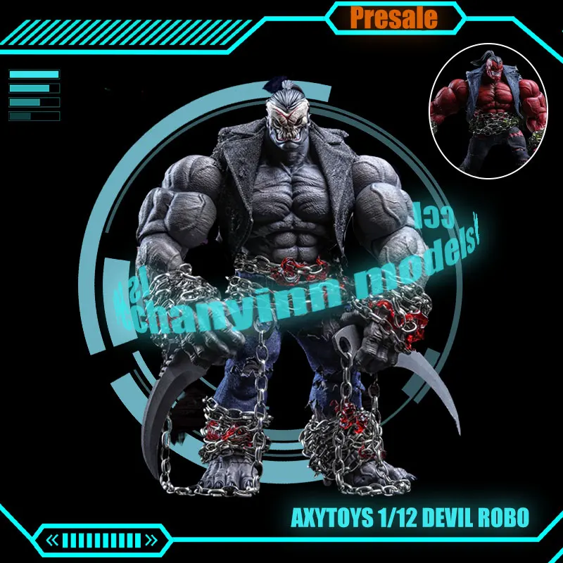 

Presale AXYTOYS 1/12 Devil Robo Anime Figurine 27cm Red Demon/Grey Demon Action Figurine AXY-D001/d002 Deluxe Edition Statue Toy