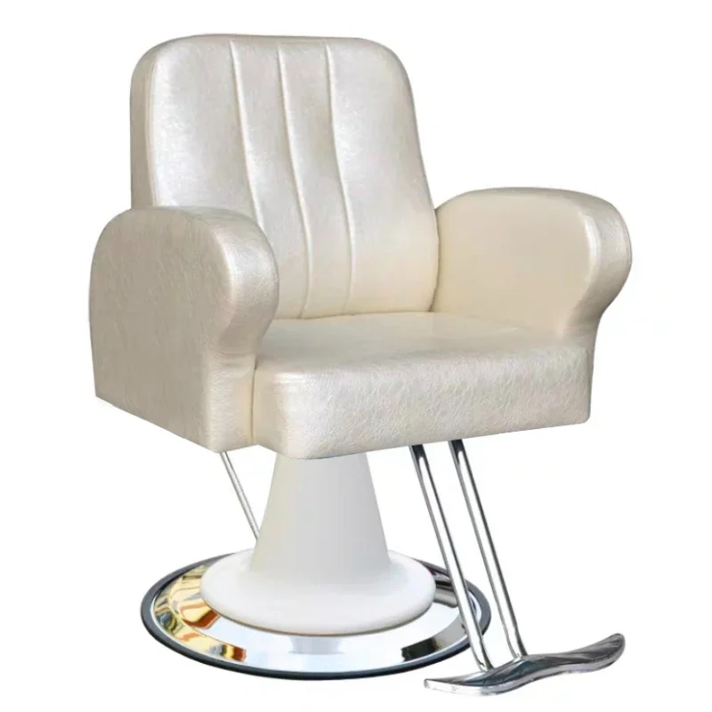 Luxury Barber Chair Hairdressing Reception Beauty Cosmetic Chair Manicure Stylist Reclining Silla De Barbero Salon Furniture