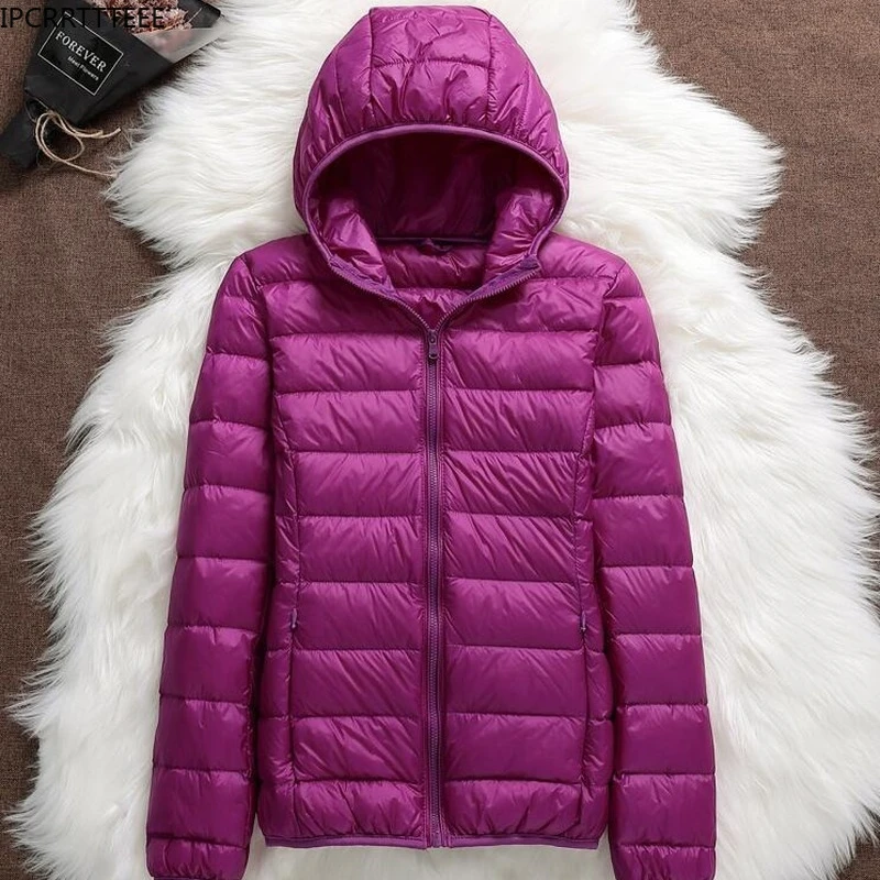 2023 Female Autumn Winter Warm Ladies and Light Women Down Coat Spring Jackets Ultralight Hooded Down Jacket