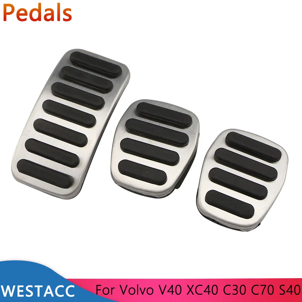 Car Pedals for Volvo V40 XC40 C30 C70 S40 2013 2014 2015 2016 2017 2018 Fuel Gas Brake Accelerator Pedal Pad Cover Accessories