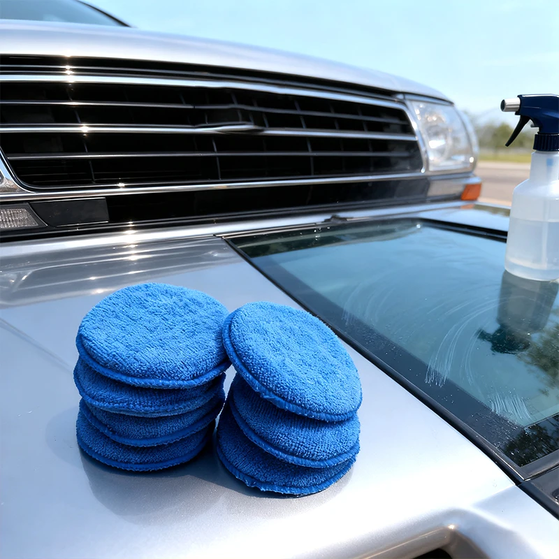 5/10/20 Stück weiche Mikrofaser-Applikatorpads, runde Schaumstoffschwämme für die Autopflege, Wachsen und Polieren