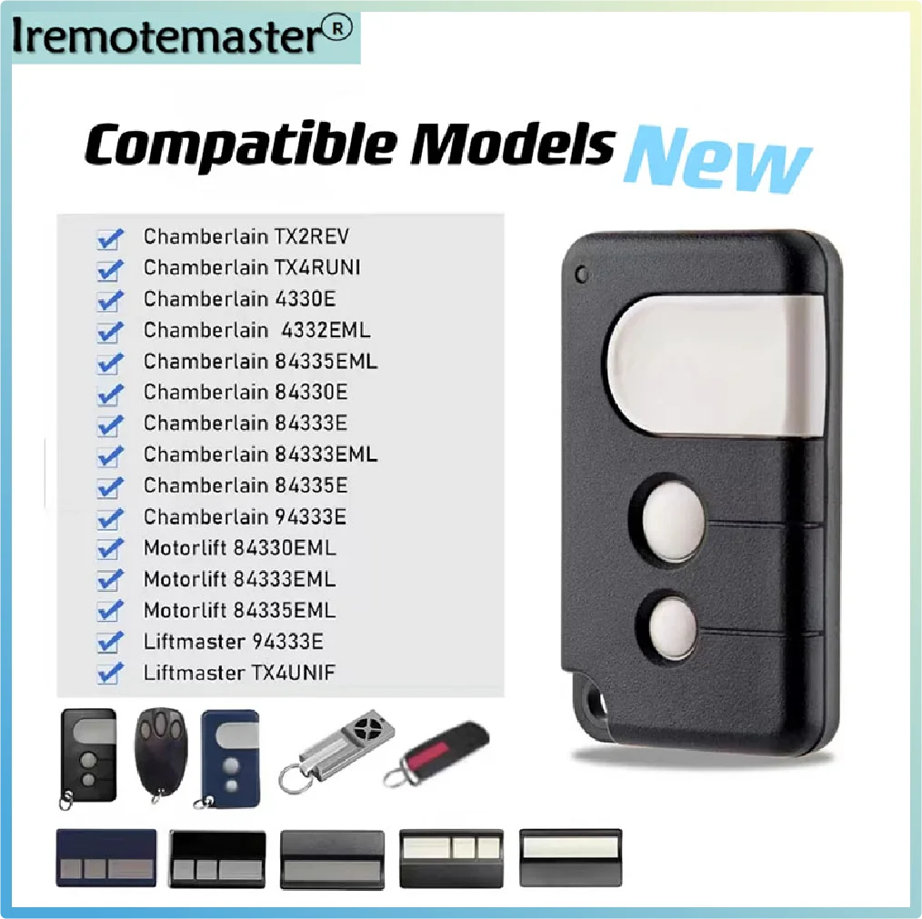 Handheld Transmitter for E960 433.92MHz Garage Door Merlin+2.0 for LiftMaster TX4EV 84330EML 94335E 4335E ML500 ML700  TX4UNIS