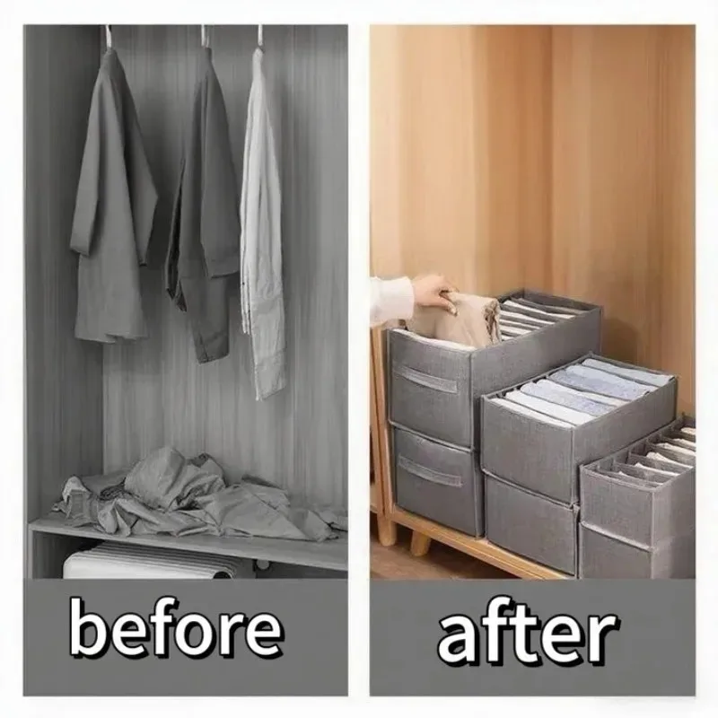 Jeans Pants Storage Box Wardrobe Clothes Organizer Cabinet Drawers Organizer for Underwear Bra Socks T-Shirt Organizers Storage