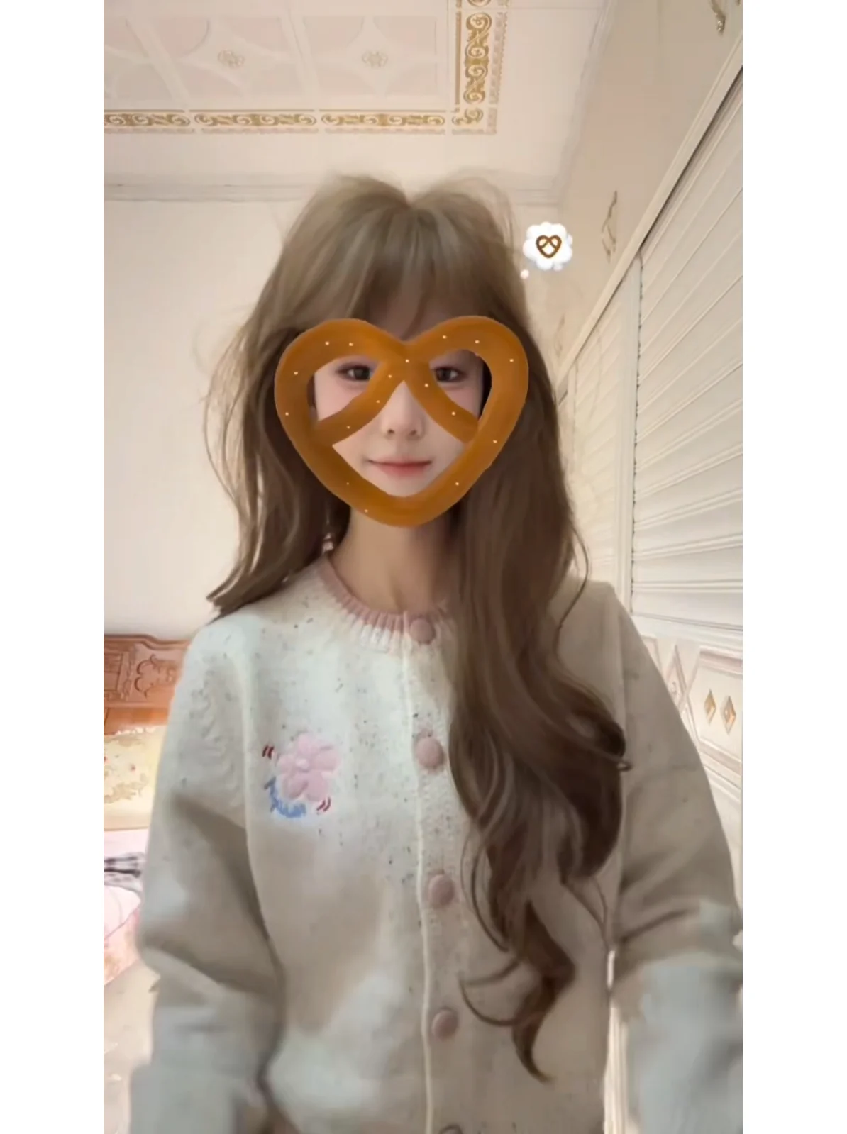 

Korean Sle Loose Fit Women's Knitted Sweater Jaet Autumn Flower Embroidery ort Casual Open Cardigan Top for Commuting