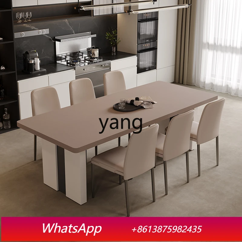 

LMM minimalist rock slab dining table and chair combination Italian home retro wabi sabi wind light luxury modern