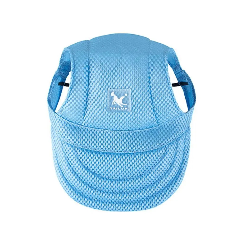 Sonnenhaube, einfarbig, für Haustiere, Baseballmütze mit Ohrlöchern, atmungsaktive Hundekappe, verstellbarer Sonnenschutz, Hunde-Sonnenhut, Sport