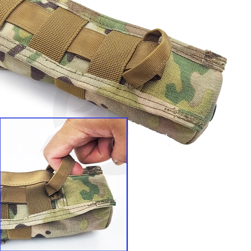Tactical Single C4 Slap Charge Pouch, Long Strip Tool Storage Bag, MOLLE Multi-purpose Accessory Bag