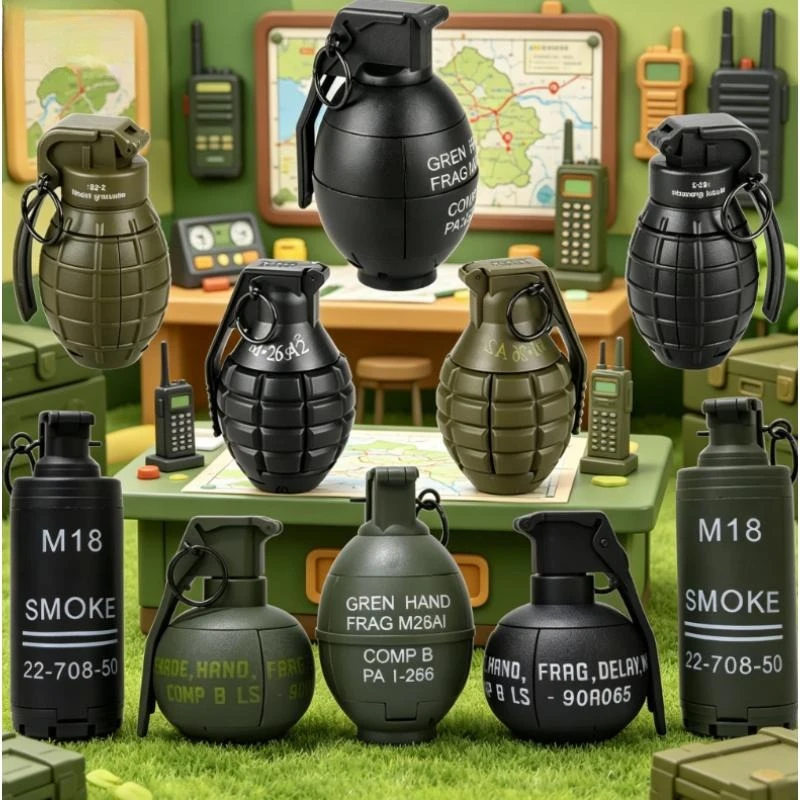 

Novelty M67 Smoke Grenade Model Water Burst Toy 10 Styles Game Prop for Outdoor Gaming