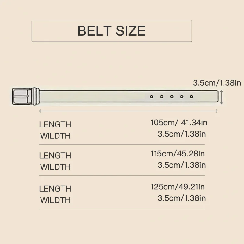 Men's Formal Belt, Solid White, Classic Stylish. Business Casual Wear, Ideal Gift for Men