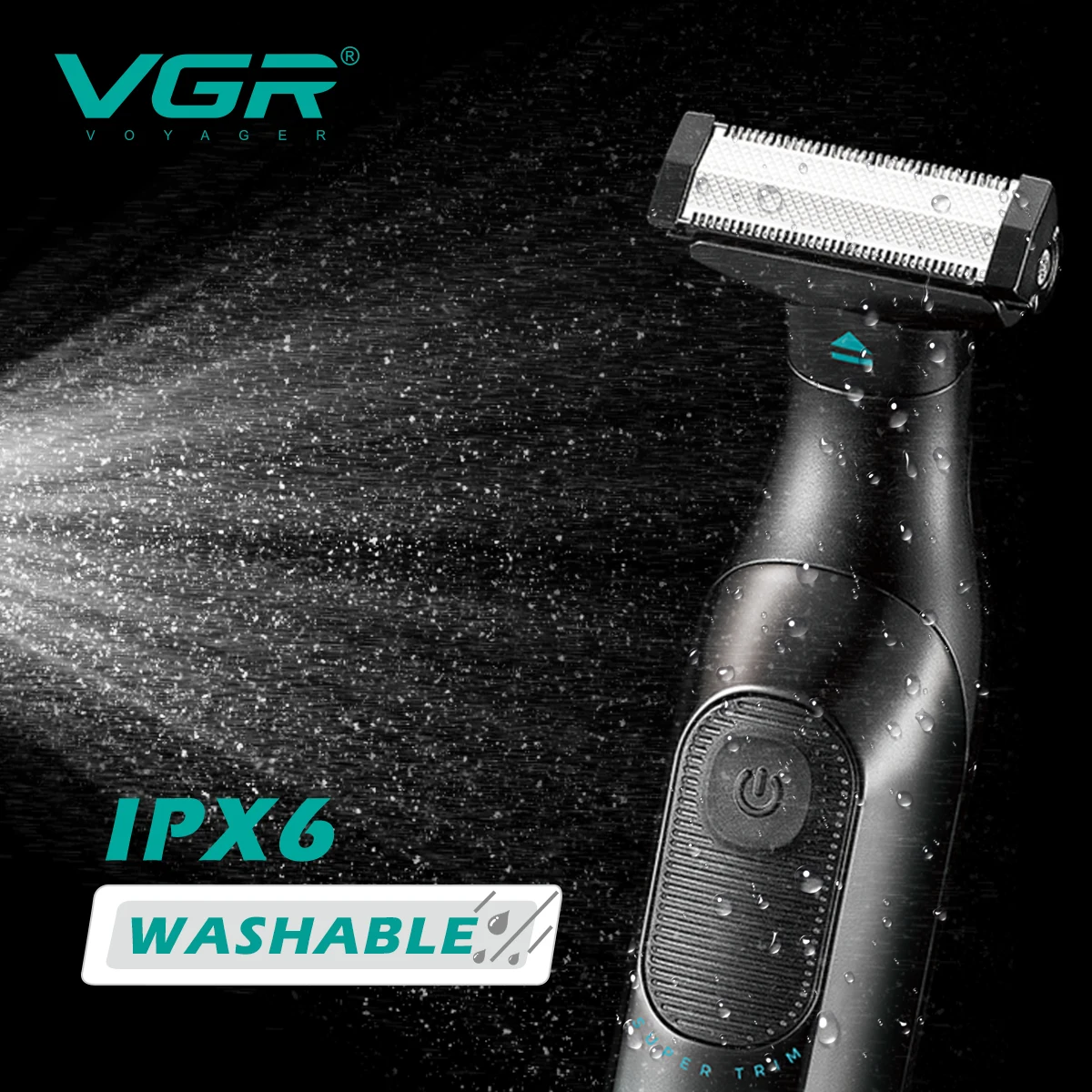 VGR new hair remover 3-in-1 hair trimming set gradient color household shaver IPX6 waterproof intelligent digital shaver V-361