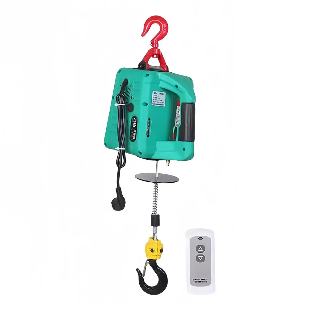 Electric Hoist Lift Portable Crane, FOR 100-500KG Upgrade Electric Winch with Remote Control, Steel Wire Rope Lifting Hoist 220V