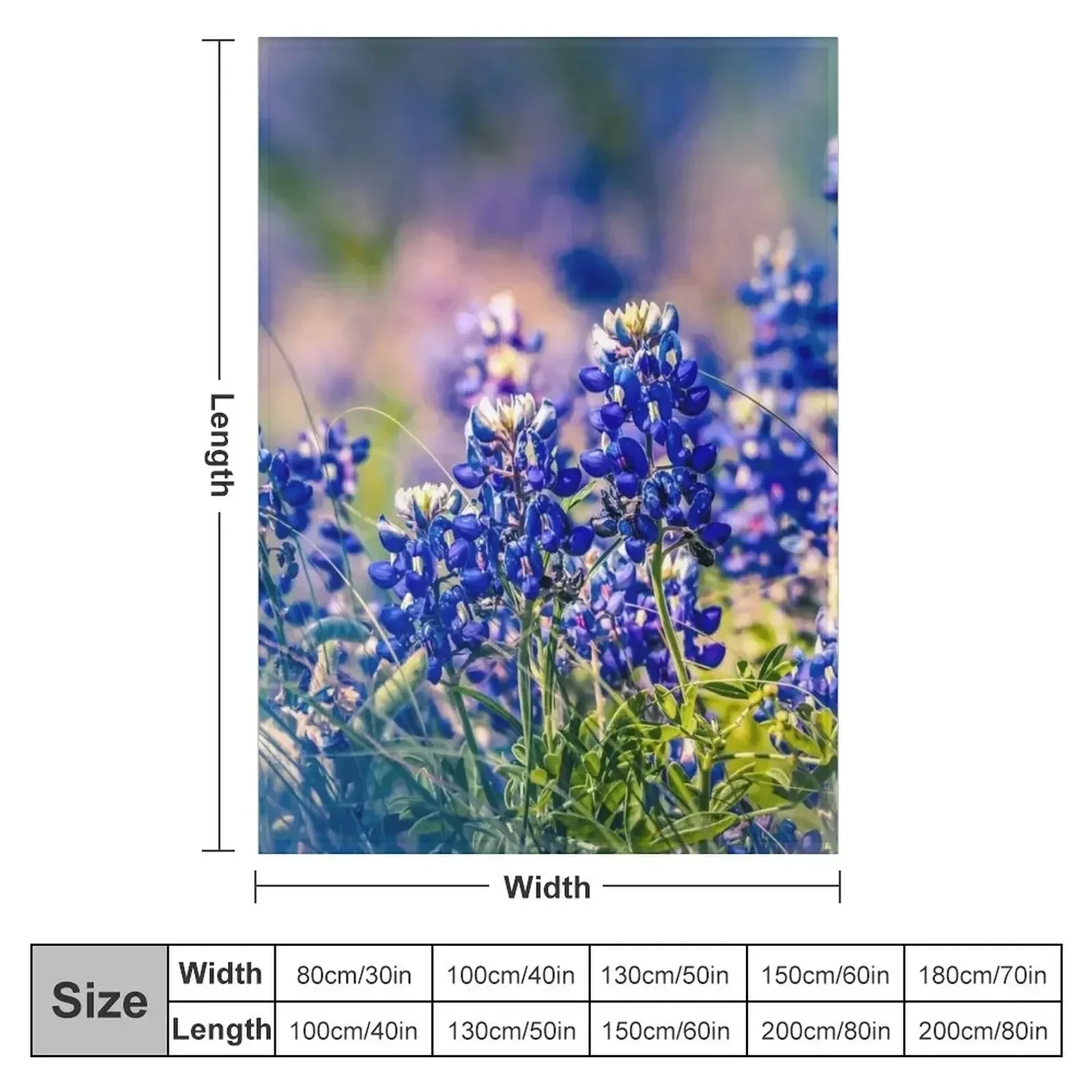 Texas Bluebonnets Throw Blanket Stuffeds Flannel Blankets