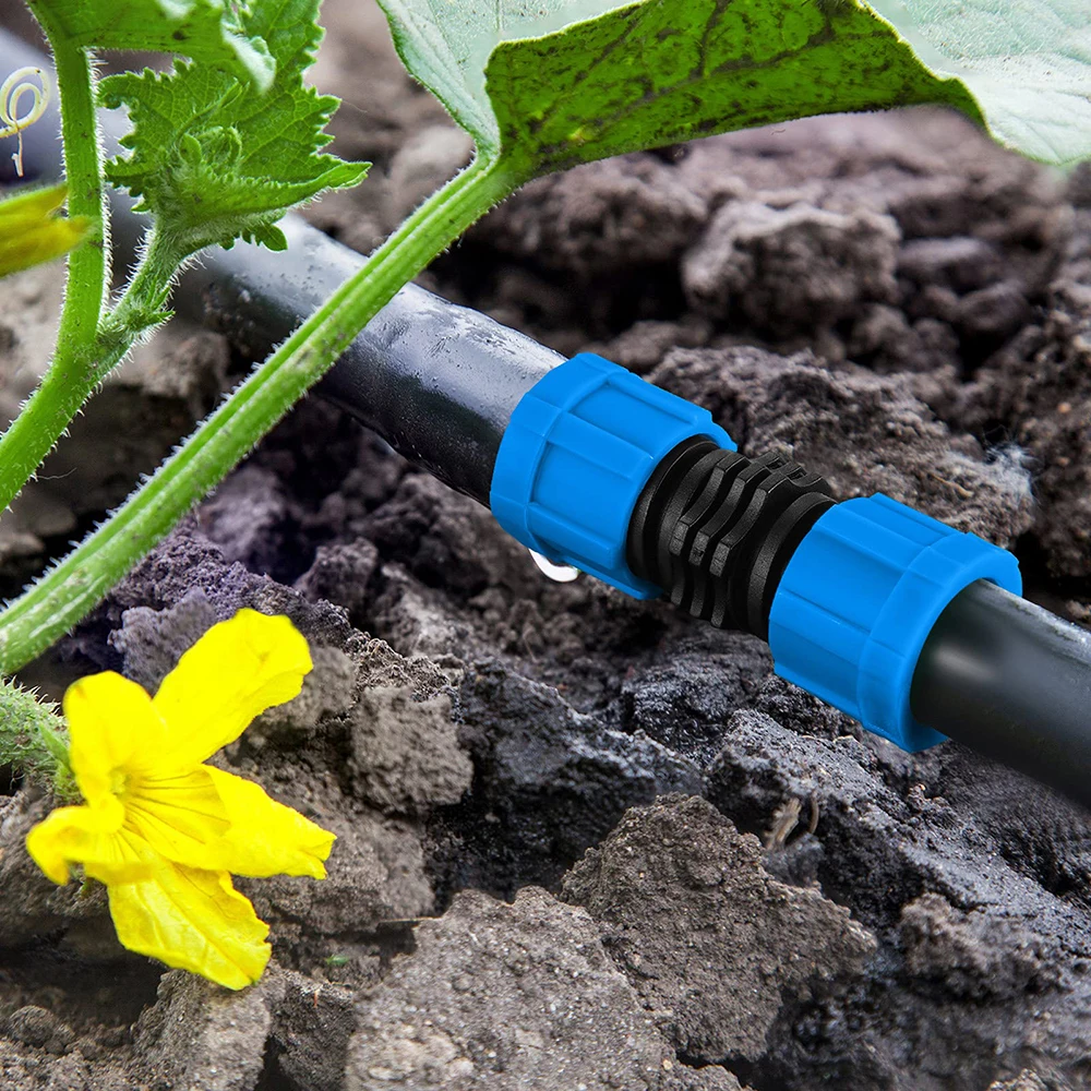 16mm Micro Irrigation Drip Tape Connectors Tee Repair Elbow End Plug Tap Fittings Locked Hose Joints Greenhouse Coupler 1Pc