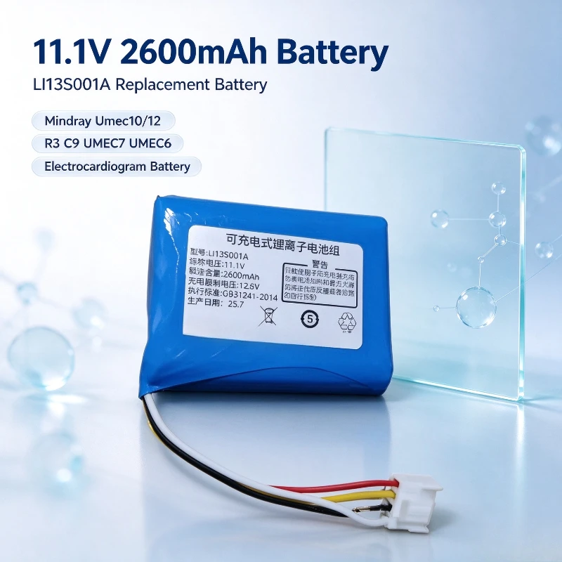 11.1V 2600mAh LI13S001A Battery for Mindray LI13S001A Umec10/12 R3 C9 UMEC7 UMEC6 11.1V Electrocardiogram Battery