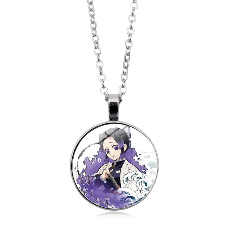 Kamado Tanjirou Kamado Nezuko Hashibira Inosuke Anime Peripheral Accessories Gemstone Necklace Versatile Retro Sweater Chain