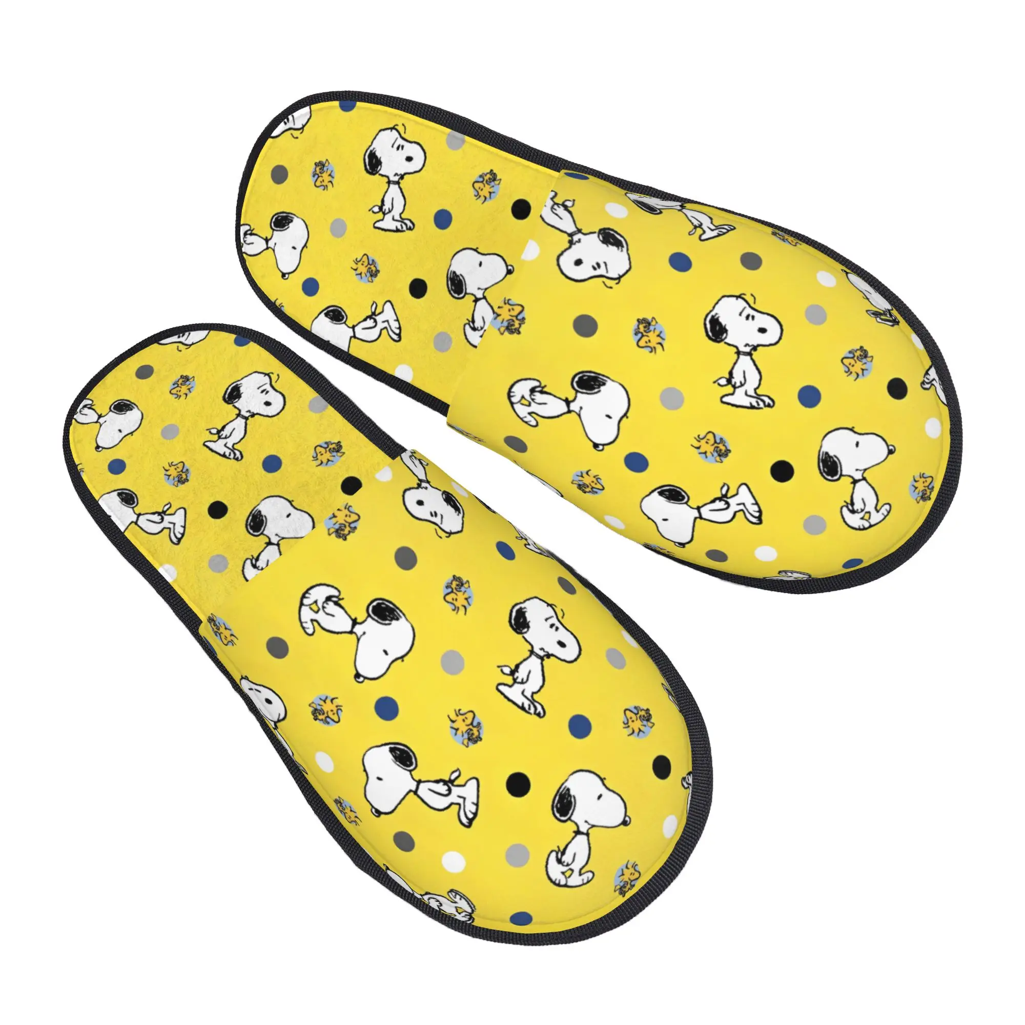 Custom S-snoopies Cartoon House Slippers Women Cozy Memory Foam Dog Anime Slip On Hotel Slipper Shoes