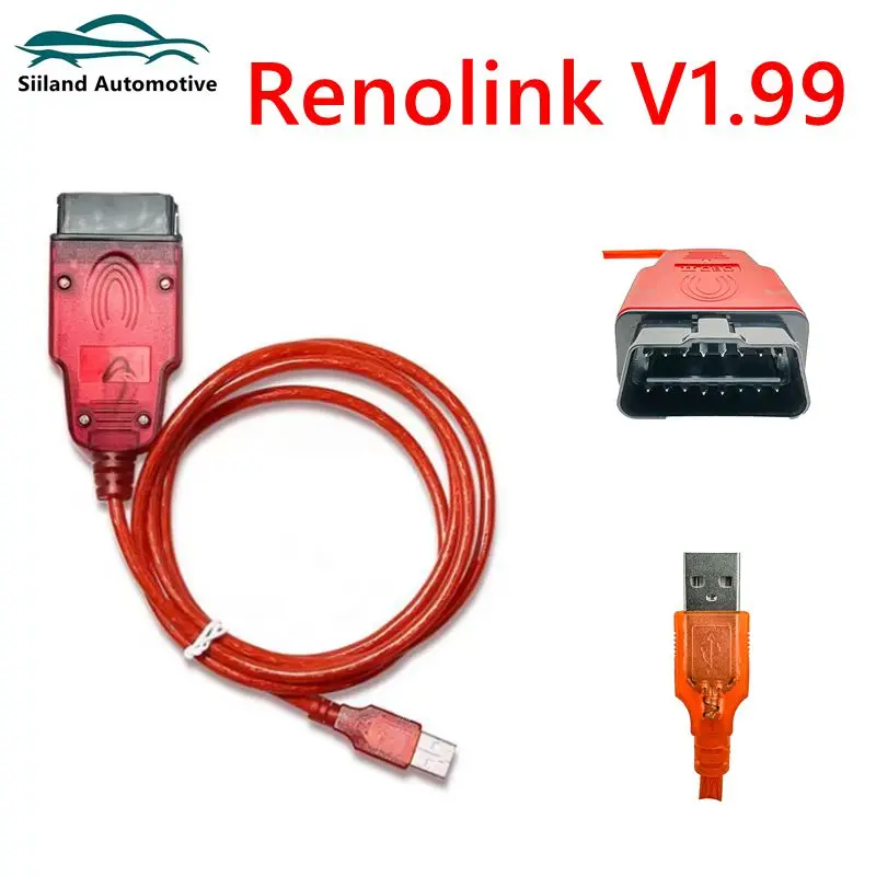 2024 Renolink V1.99 Kabel OBD2 do Renault Car Auto Tool ECU Tuning/air-ba9 Reset/ECM UCH Key Programmer Interface