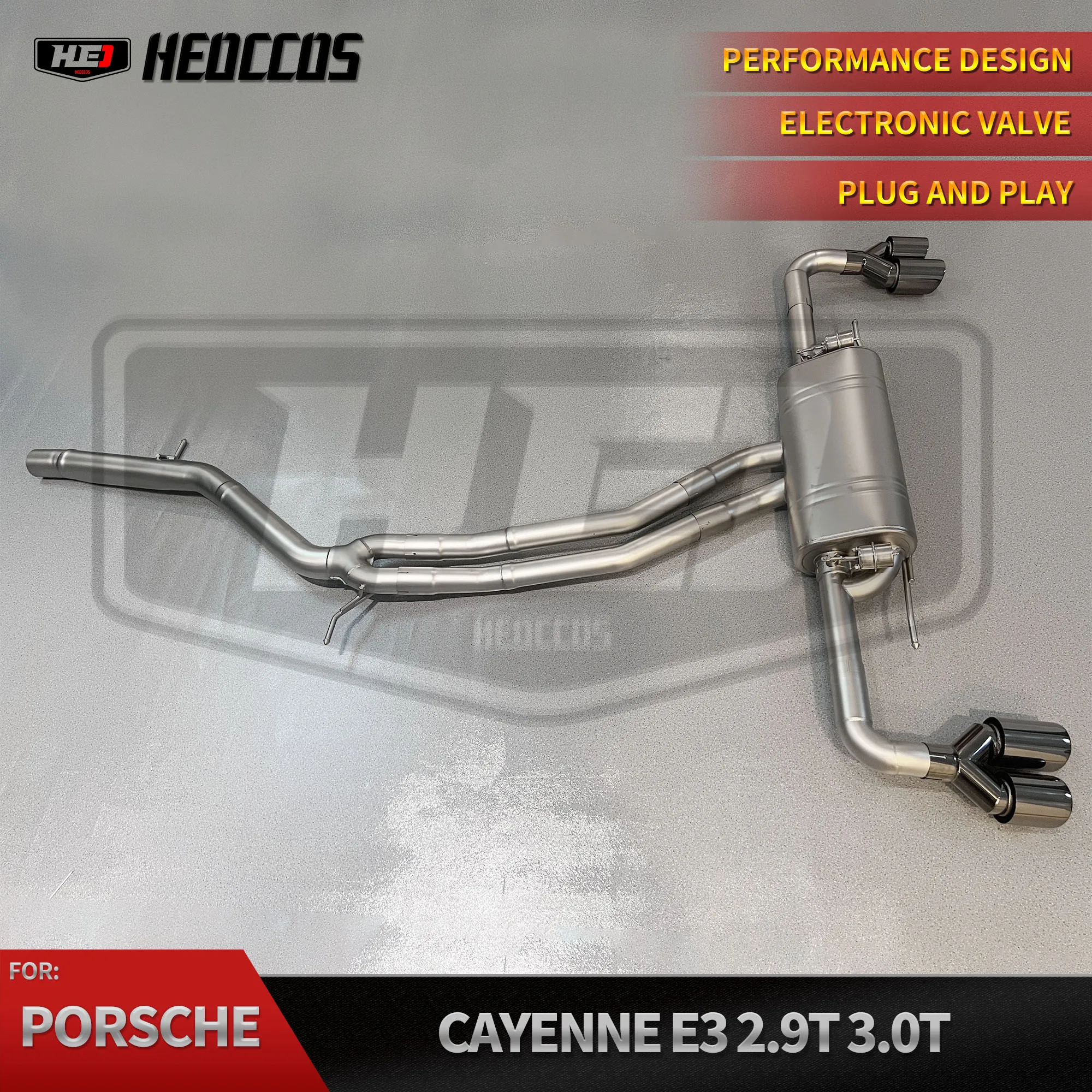 

HEO Factory Racing Sport Exhaust Muffler for Porsche Cayenne E3 9ya 9y0 3.0t With Remote Control Stainless Steel Catback Systems