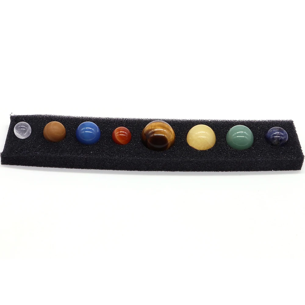 Natural Gemstone Universe Solar System Outer Space Energy Gemstone Crystal Education Cognitive Home Decorations Gem Gift 8Pc Set