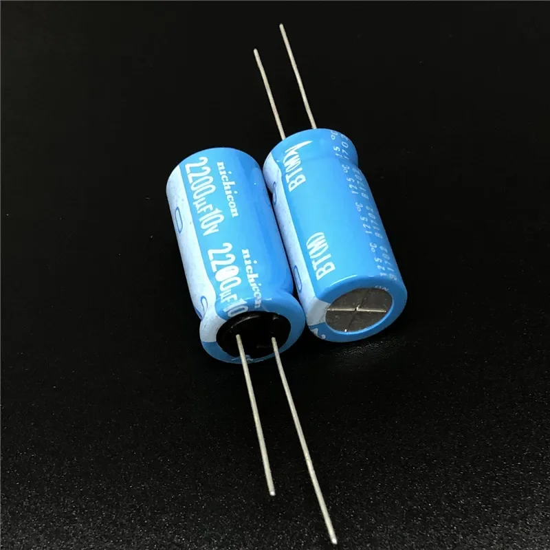 5pcs 2200uF 10V NICHICON BT Series 12.5x25mm Highly dependable reliability 10V2200uF Aluminum Electrolytic capacitor