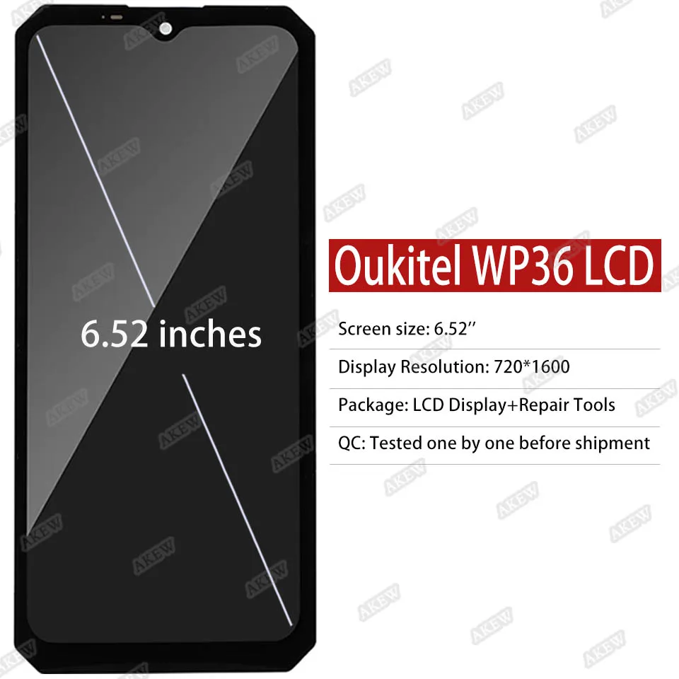 100% Tested For Oukitel WP36 LCD Screen New OUKITEL WP36 Touch Display WP 36 Digitizer Assembly Replacement Parts With Tools