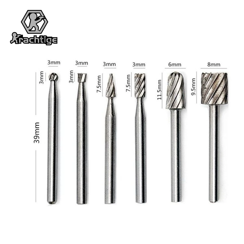 Velocidade Aço Broca Grupo Shank Burs Ferramentas Escultura em Madeira Ferramentas Dremel Liga Dura Arquivo Rotativo Faça Você Mesmo Escultura Pcs Alta