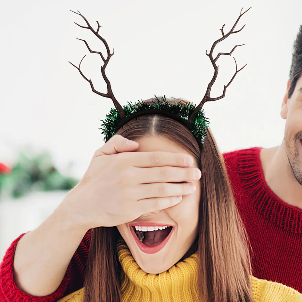 

16Pcs Christmas Reindeer Antler Branches Lightweight Comfortable Artificial Antlers Holiday Party Decoration Faux Antler Tree