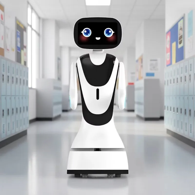 Customized Commercial Reception Robot Face Recognition Auto Charge 10h Runtime Laser Navigation for Office Lobby 13.3 Inch