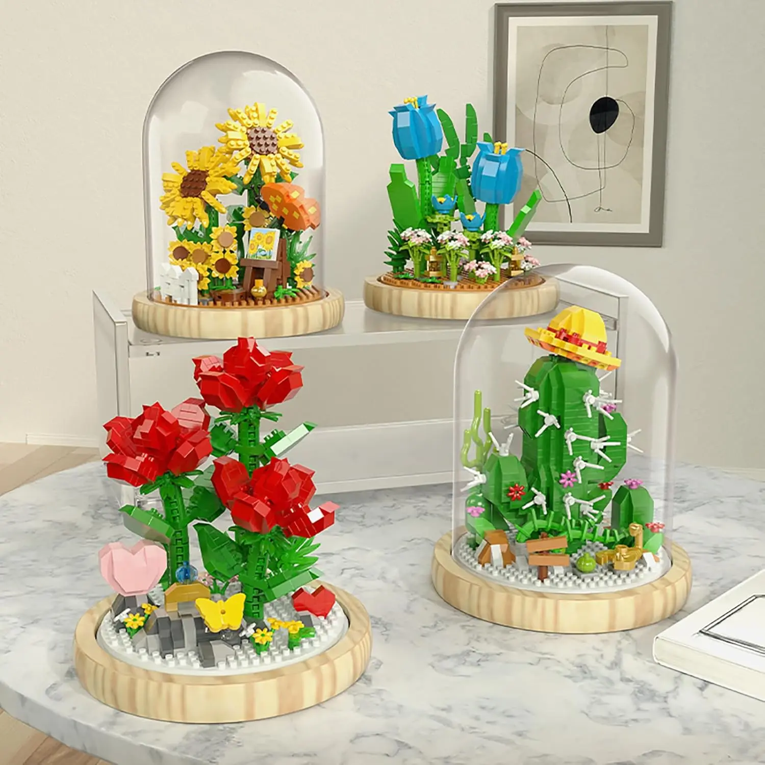 

Flower Bouquet Building Set, Mini Bricks Building Blocks Artificial Flowers, DIY Decoration Home, Botanical Collection Building