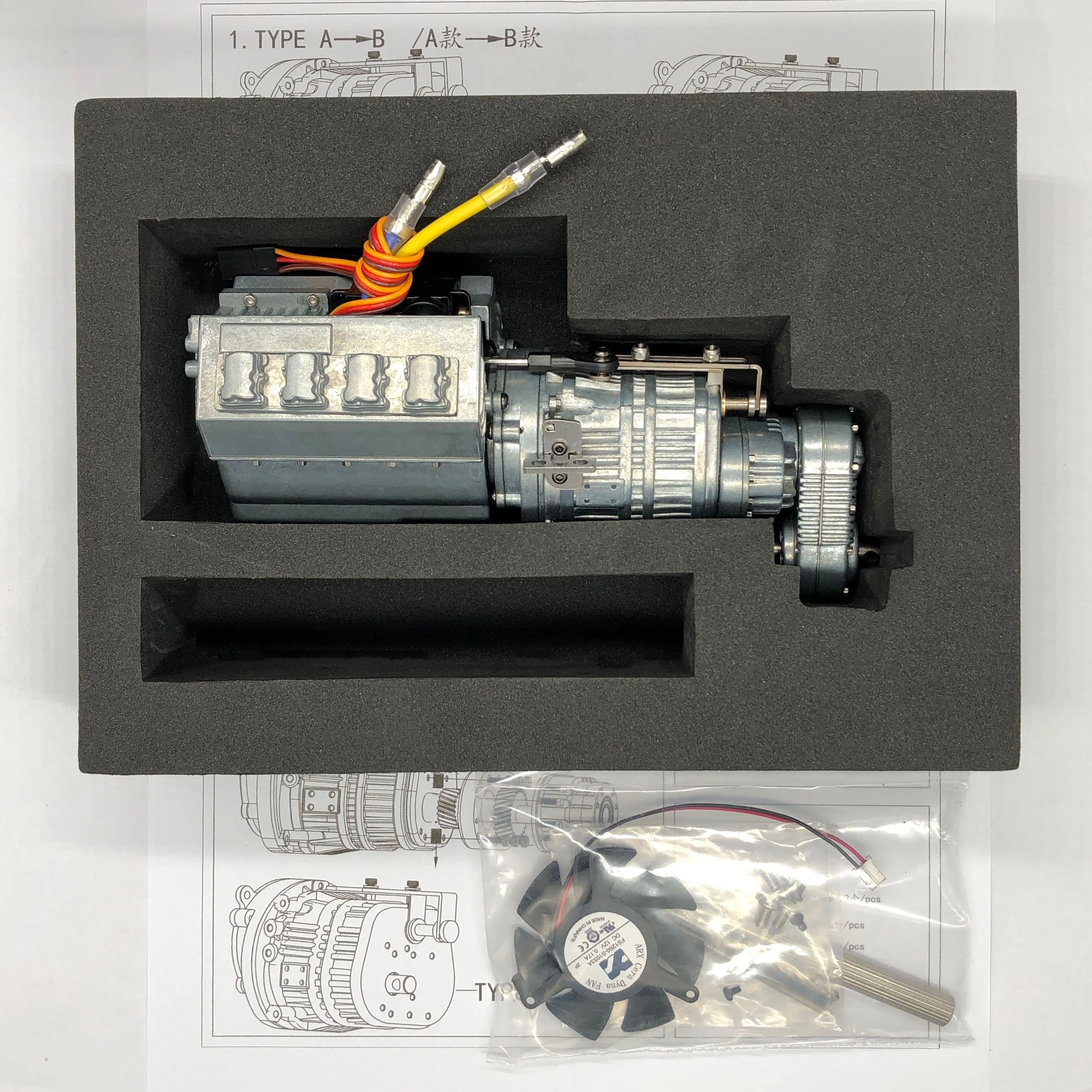 SCALECLUB 1/14 RC 3-speed Gearbox 27T And 35T Motor For Tamiya 1