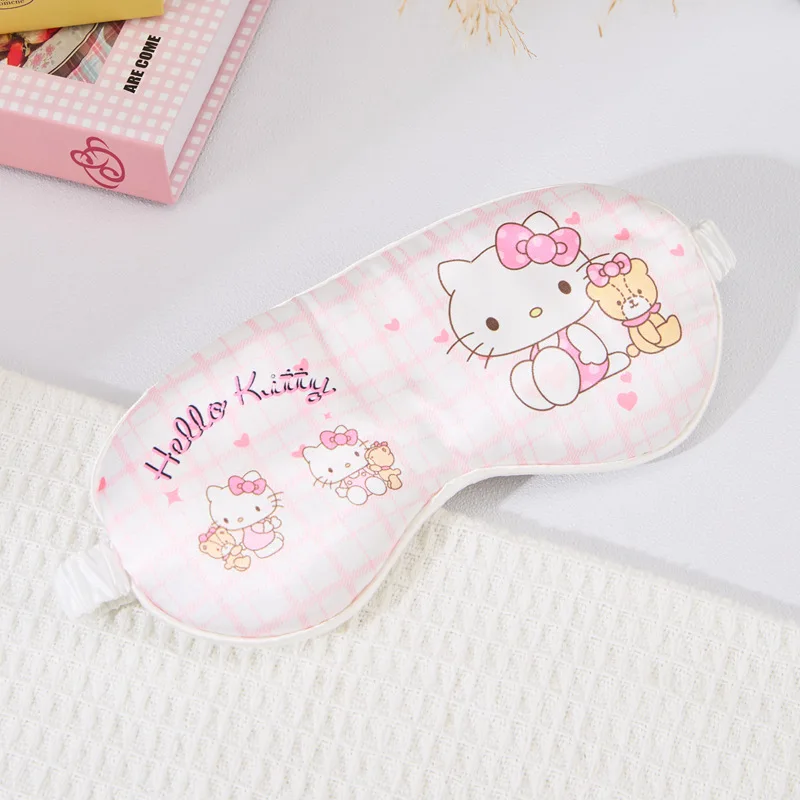

Kawaii Hello Kitty Eye Mask Cartoon Girl Gift Cute Sleep Napping Light Blocking Strap Travel Eye Protection Breathable Wholesale