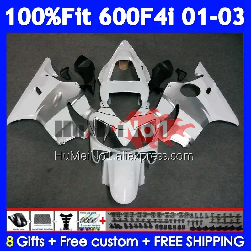 Injection Body For HONDA CBR 600 F4i 600F4i 600CC CC Repsol white 34No.6 CBR600F4i 01 02 03 CBR600 F4i 2001 2002 2003 Fairings