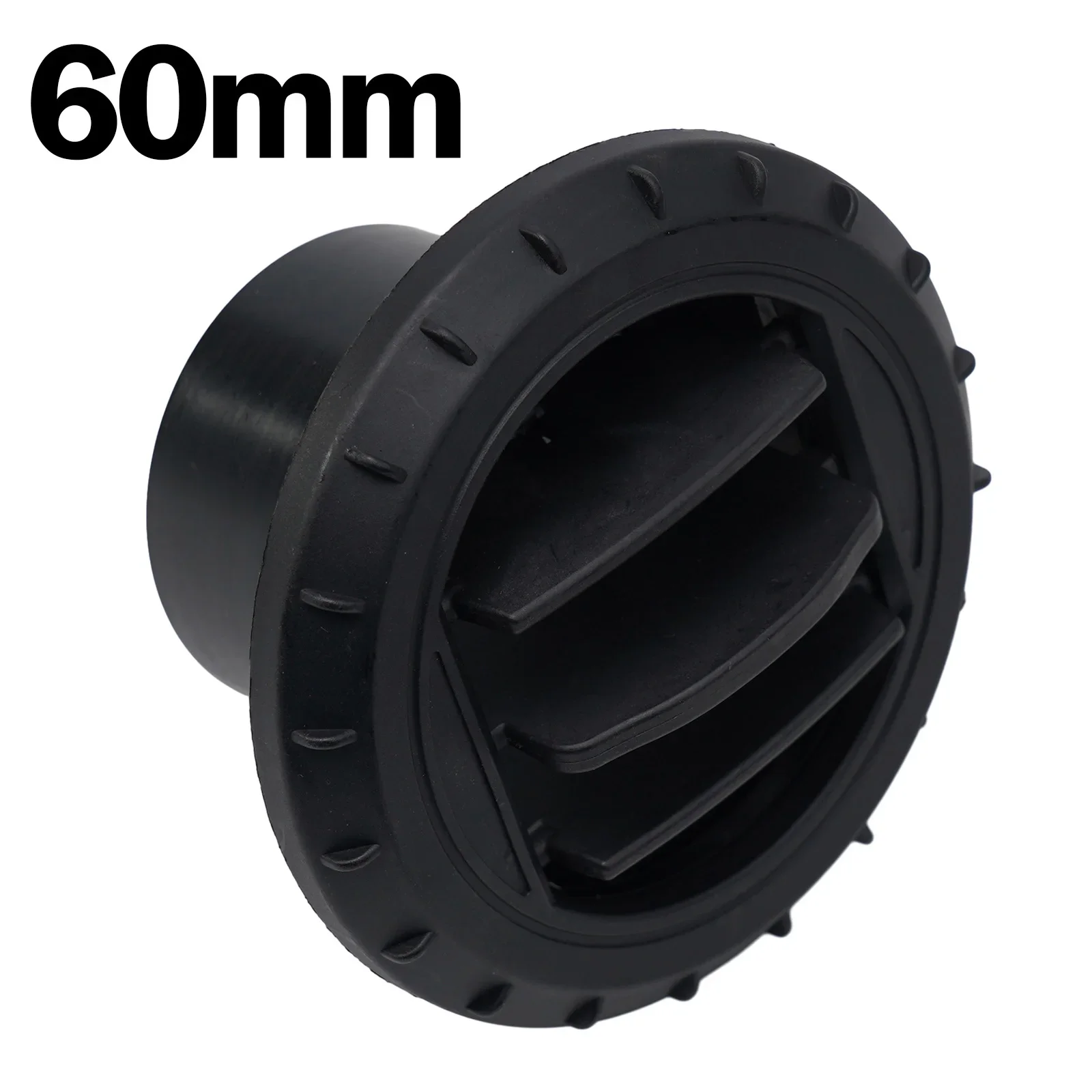 Easy Install 60mm Diesel Heater Duct Air Vent Pipe Black Outlet for Air Conditioner with Removable Front Fascia