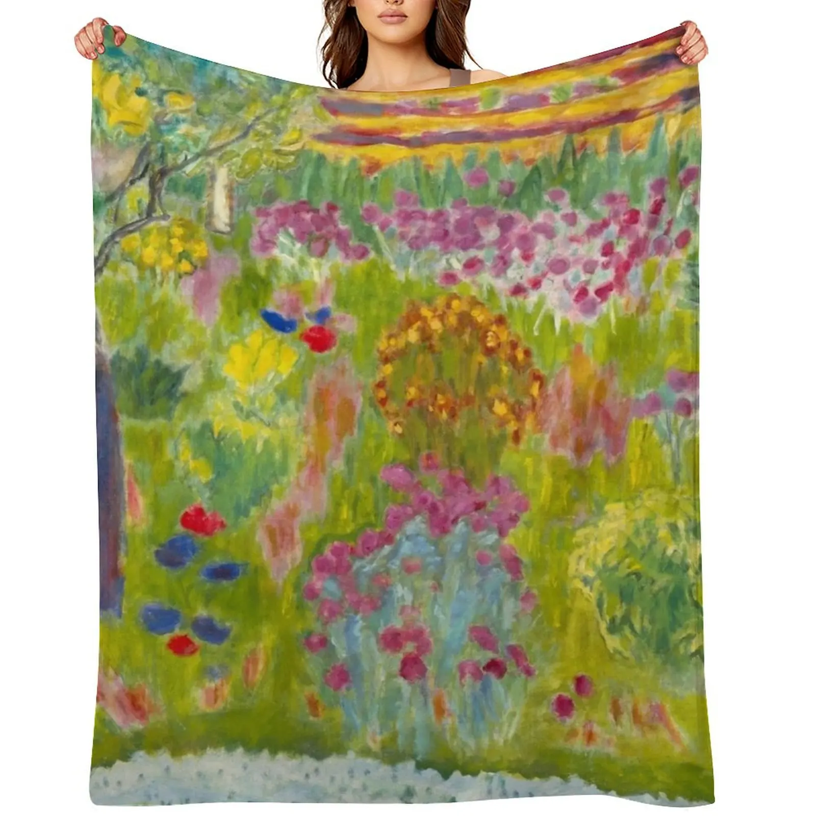 

Pierre Bonnard. Garden, 1935. Throw Blanket Hairys Custom Heavy Softest Blankets