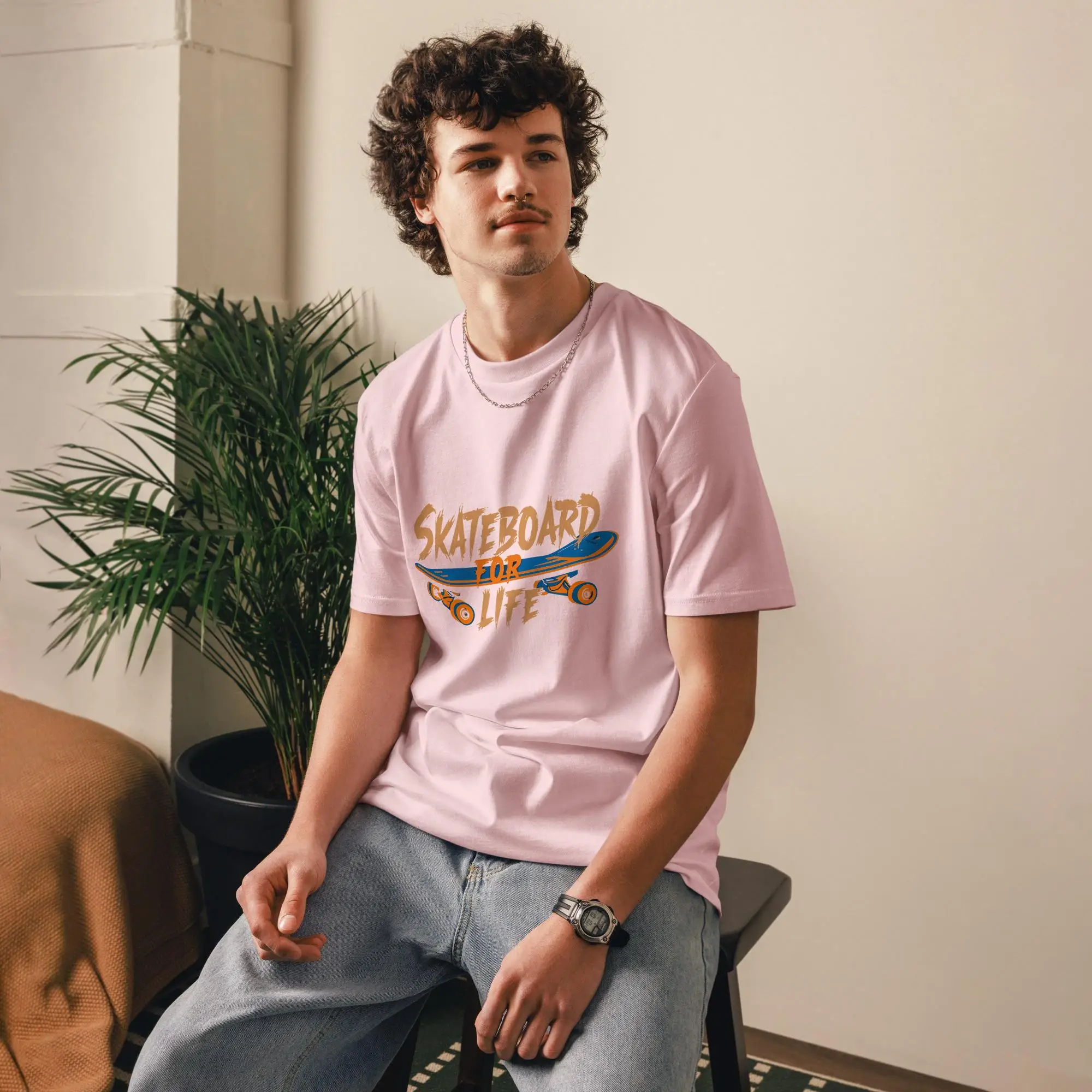Skateboard for Life Graphic T-Shirt Skateboarding Street Style Tee Cotton Unisex Skater Shirt High-quality Fashionable Trendy