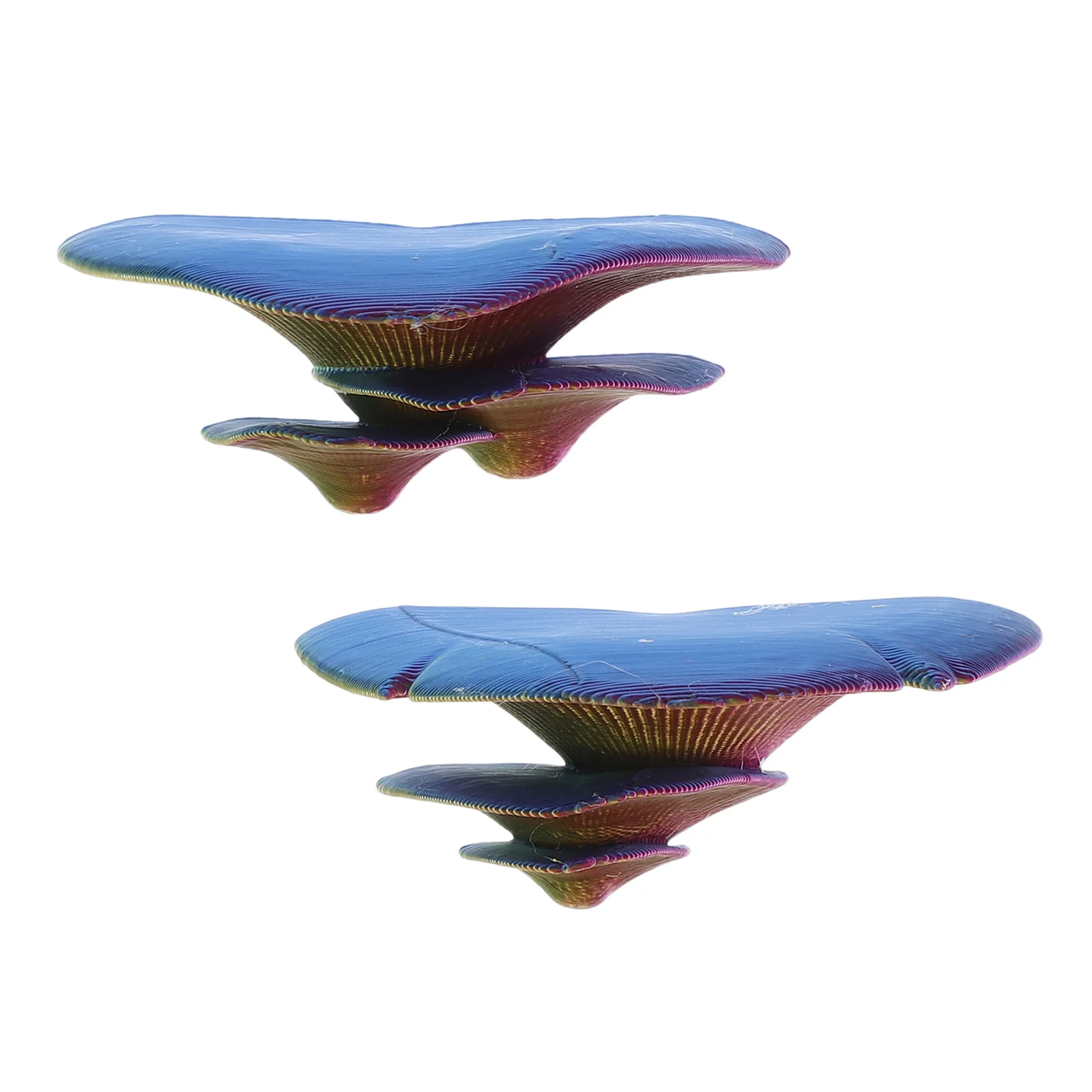 2 قطعة خزان الفطر زخرفة نابض بالحياة الجنية الفطر ديكور لحوض السمك الزواحف تررم أبو بريص السلاحف مخبأ ملحق الموئل