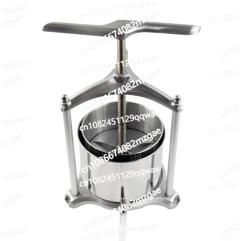 Prensa Manual para vino, marco de aluminio de 6L, barril de acero inoxidable 304, extrusión de residuos de relleno de queso y verduras