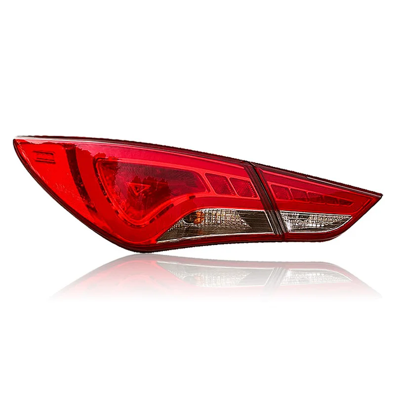 Car LED 12V Taillights For Hyundai Sonata 8 2011 2012 2013 2014 Rear Running Lamp  Brake Reverse Dynamic Turn Signal Taillamps