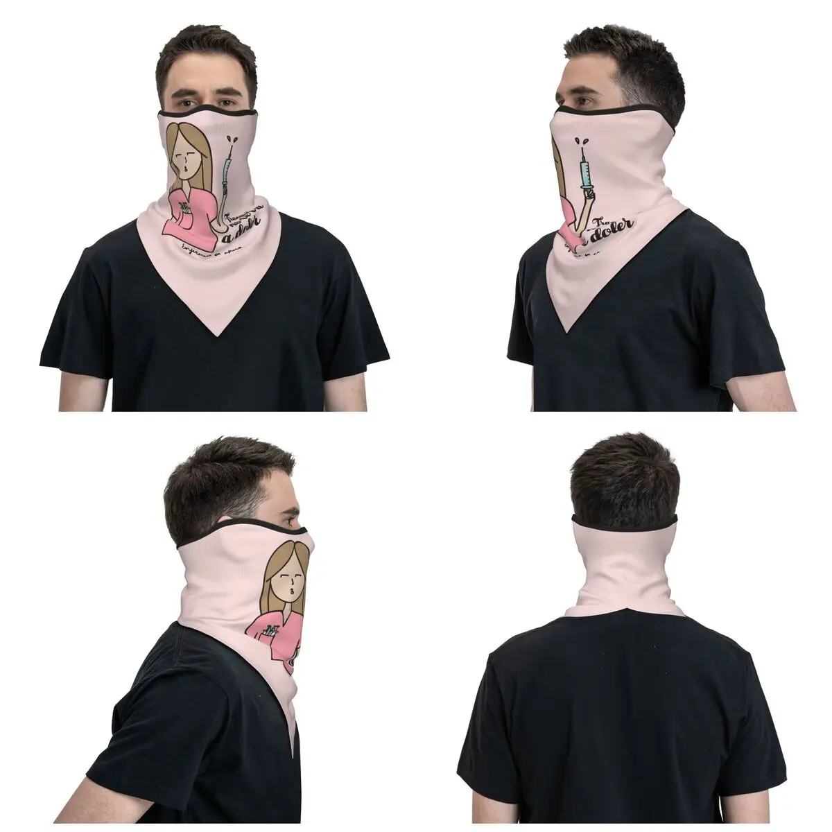 Enfermera En Apuros معاطف للأطباء والممرضات الطبية باندانا الرقبة الجراب يندبروف قناع الوجه وشاح غطاء الرجال النساء أغطية الرأس أنبوب بالاكلافا