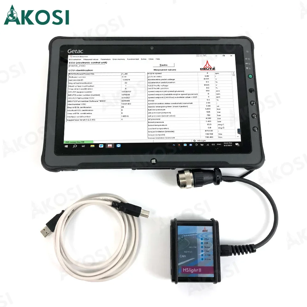 

Getac F110 tablet+New HS light II Serdia Deutz Diagnostic programming Kit hs Light ii Full Emr2/3/4 SerDia 2000 HS LIGHT II