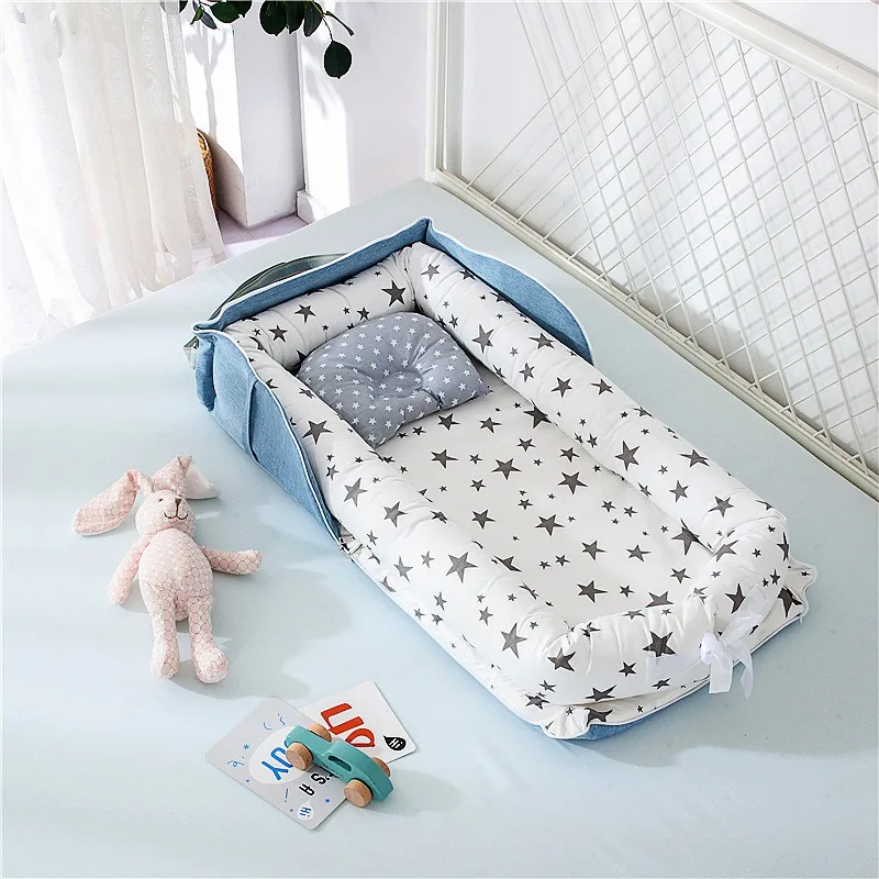 2 in 1 Portable Folding Baby Nest Bag Travel Bed Crib Baby Nest Foldable lounger co sleeping for newborn Playpen Mattress